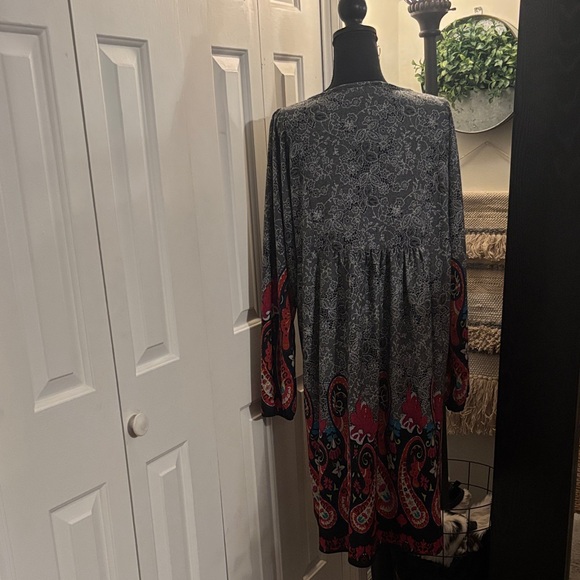 White Mark Black Multicolor Embroidered Midi Dress - Picture 2 of 8